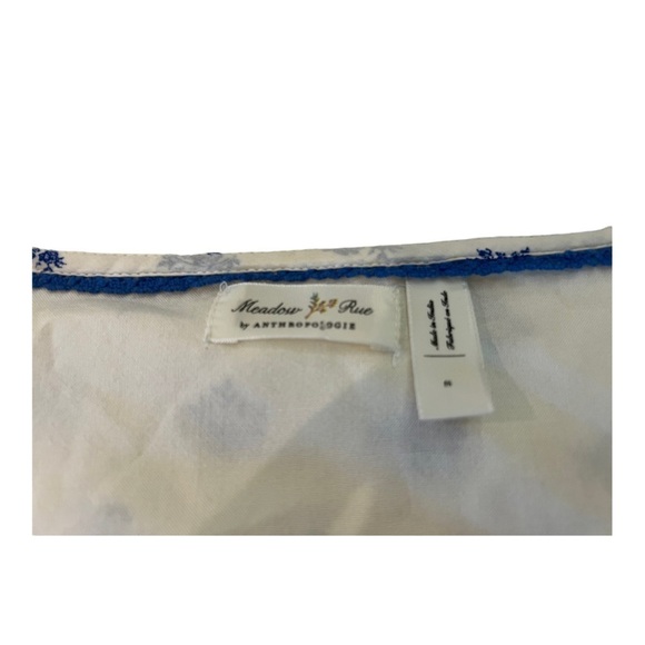 Anthropologie Meadow Rue Eyelet Floral Tunic Dress Ivory Extra Small - Picture 10 of 15